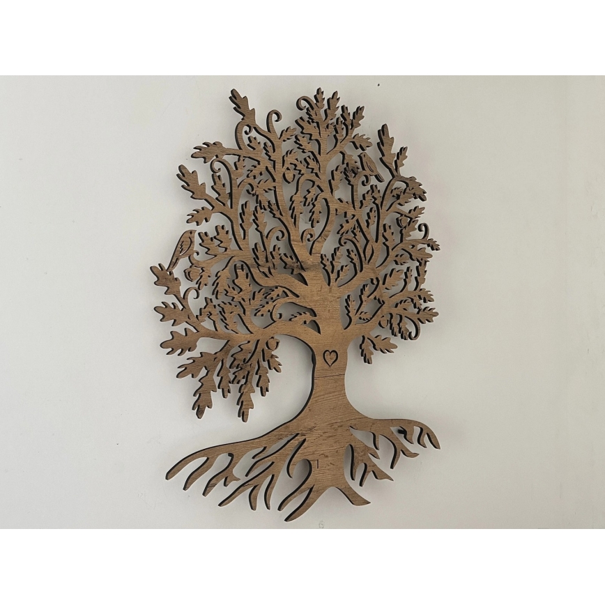 Li-Go 5742/DUB2 - Aplique decorativo de pared LED regulable, 10 W/230 V, 90 x 110 cm, roble