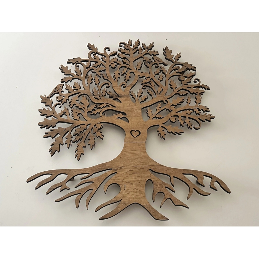 Li-Go 5742/DUB2 - Aplique decorativo de pared LED regulable, 10 W/230 V, 90 x 110 cm, roble