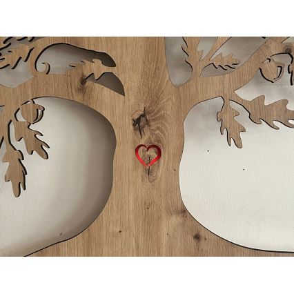 Li-Go 5742/DUB2 - Aplique decorativo de pared LED regulable, 10 W/230 V, 90 x 110 cm, roble