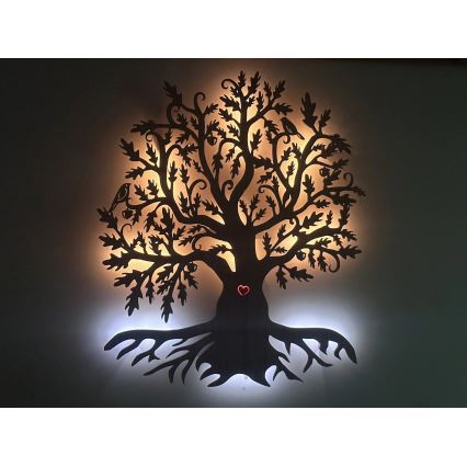 Li-Go 5747/DUB2 - Luminaria decorativa de pared LED regulable LED/10W/230V 45x55 cm acabado roble