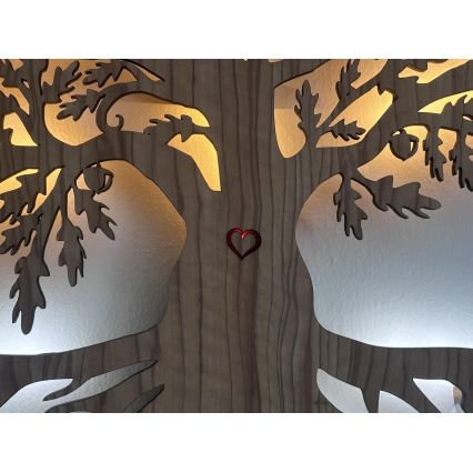 Li-Go 5747/DUB2 - Luminaria decorativa de pared LED regulable LED/10W/230V 45x55 cm acabado roble