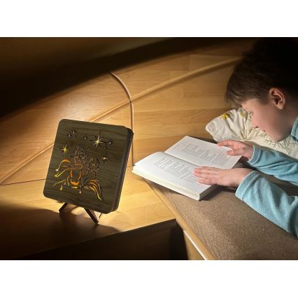 Li-Go 5788/DUB2 - LED Decoración de mesa LED/12W/230V 19x19 cm roble/El Principito