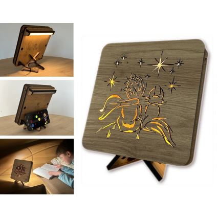 Li-Go 5788/DUB2 - LED Decoración de mesa LED/12W/230V 19x19 cm roble/El Principito