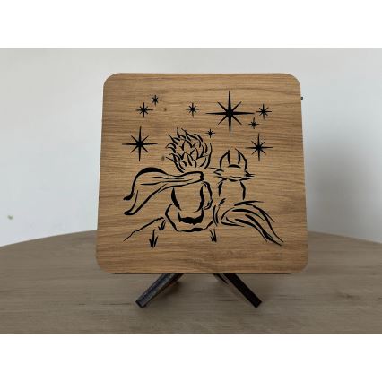 Li-Go 5788/DUB2 - LED Decoración de mesa LED/12W/230V 19x19 cm roble/El Principito