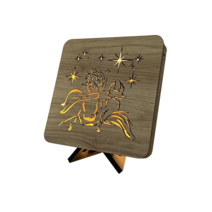 Li-Go 5788/DUB2 - LED Decoración de mesa LED/12W/230V 19x19 cm roble/El Principito