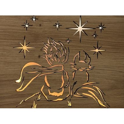 Li-Go 5788/DUB2 - LED Decoración de mesa LED/12W/230V 19x19 cm roble/El Principito