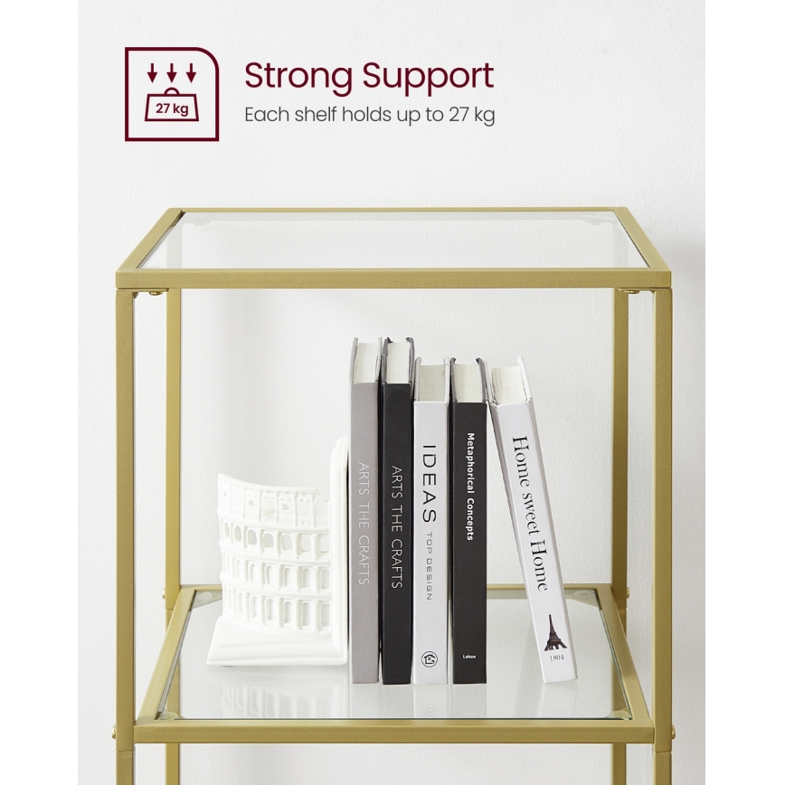 Librería GLASY dorada