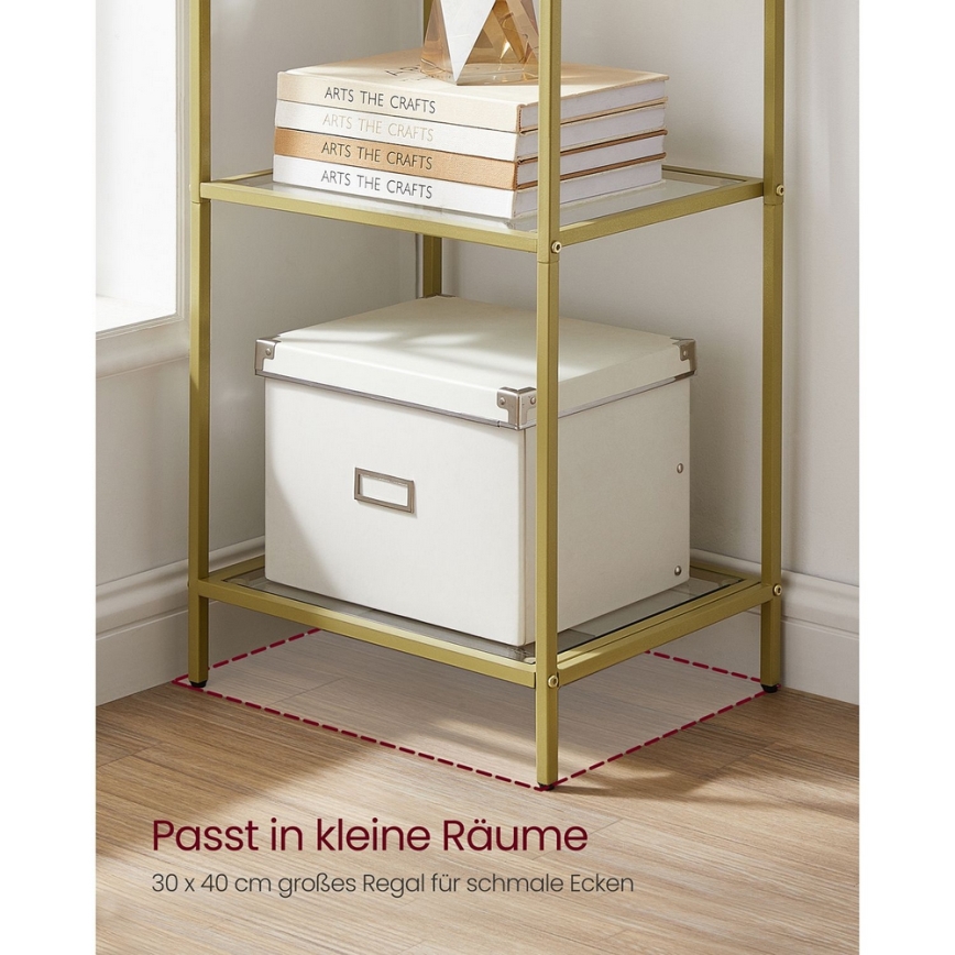 Librería GLASY dorada