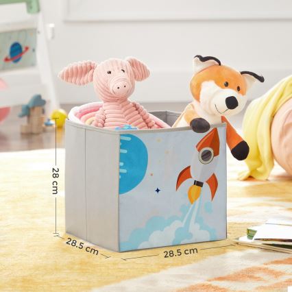 Librería infantil con cajas de tela ANET blanca