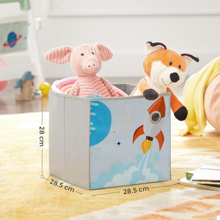 Librería infantil con cajas de tela ANET blanca