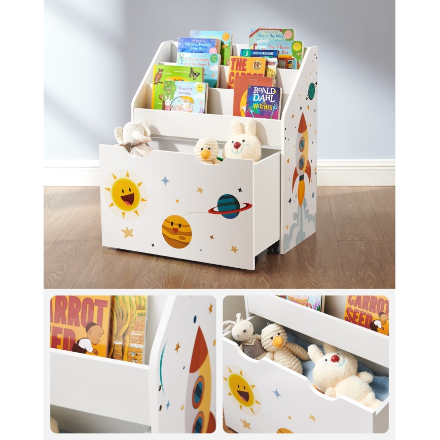 Librería infantil con cajón ANET blanca