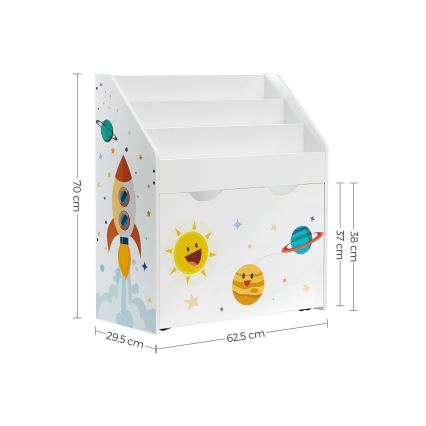 Librería infantil con cajón ANET blanca