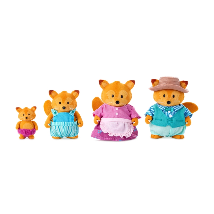 Li'l Woodzeez - Set de figuras TIPPYTAIL familia de zorros