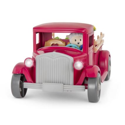 Li'l Woodzeez - Set de juguete camión de granjero con puesto de comida 3xAAA