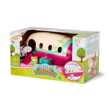 Li'l Woodzeez - Set de juguetes avión con accesorios