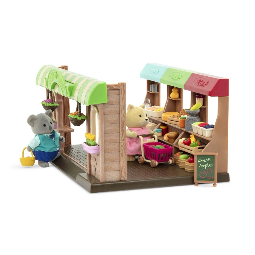 Li'l Woodzeez - Set de juguetes de mercado de agricultores