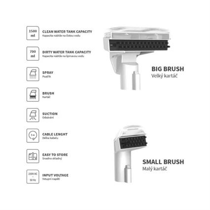 Limpiadora de alfombras 450W/230V IPX4