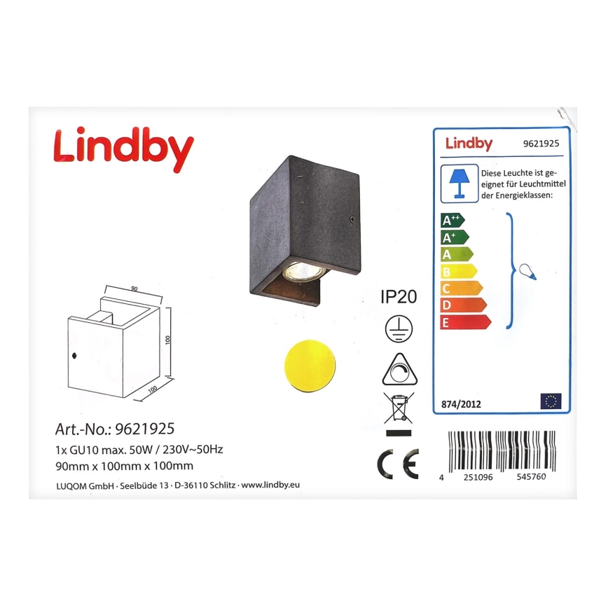 Lindby - Aplique GERDA 1xGU10/50W/230V