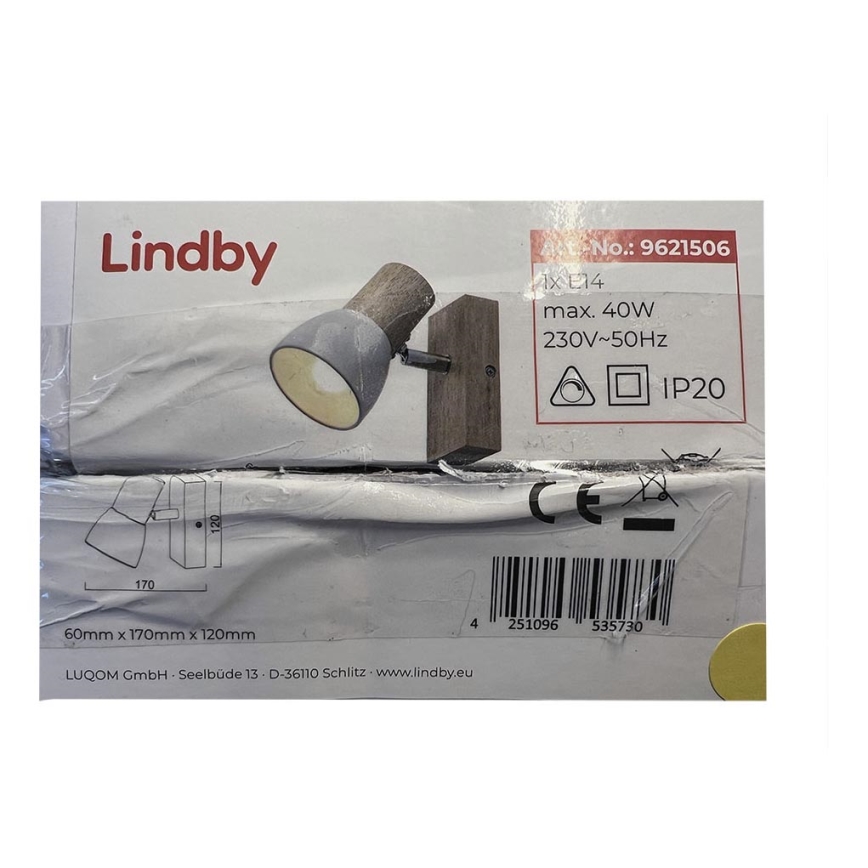 Lindby - Foco de pared THORIN 1xE14/40W/230V