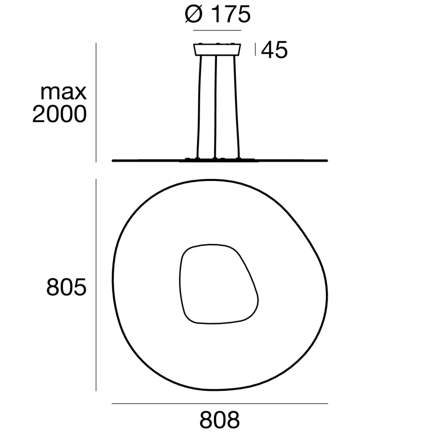 Linea Light 90349 - Lámpara LED colgante ANTIGUA LED/46W/230V 80,8 cm CRI 90 blanco