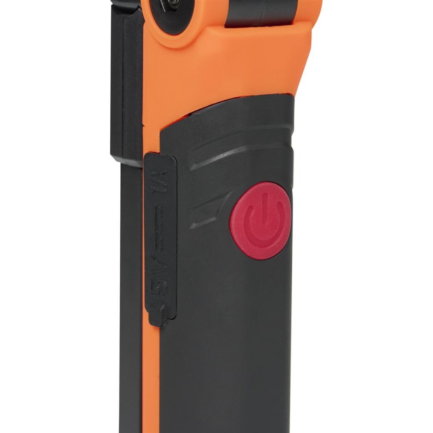 Linterna de trabajo LED recargable regulable LED/3W/5V 6500K 2000 mAh naranja/negro