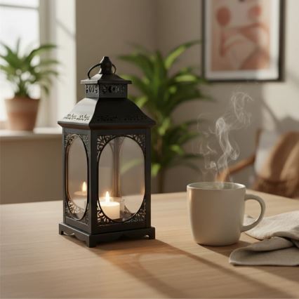 Linterna decorativa ROSEHILL 40 cm negra