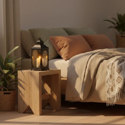 Linterna decorativa ROSEHILL 40 cm negra