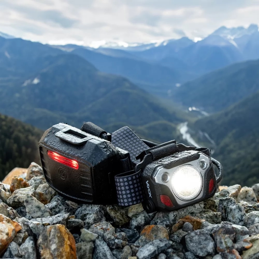 Linterna frontal recargable LED regulable con sensor, función de power bank y luz roja LED/10W/5V IP44 1200 lm 4000 mAh