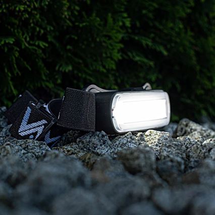 Linterna frontal LED recargable regulable LED/5V IPX4 300 brillante 1200 mAh