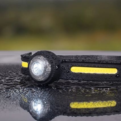 Linterna frontal LED recargable y regulable con luz roja, 550 lm, 5V, IPX4, 600 mAh