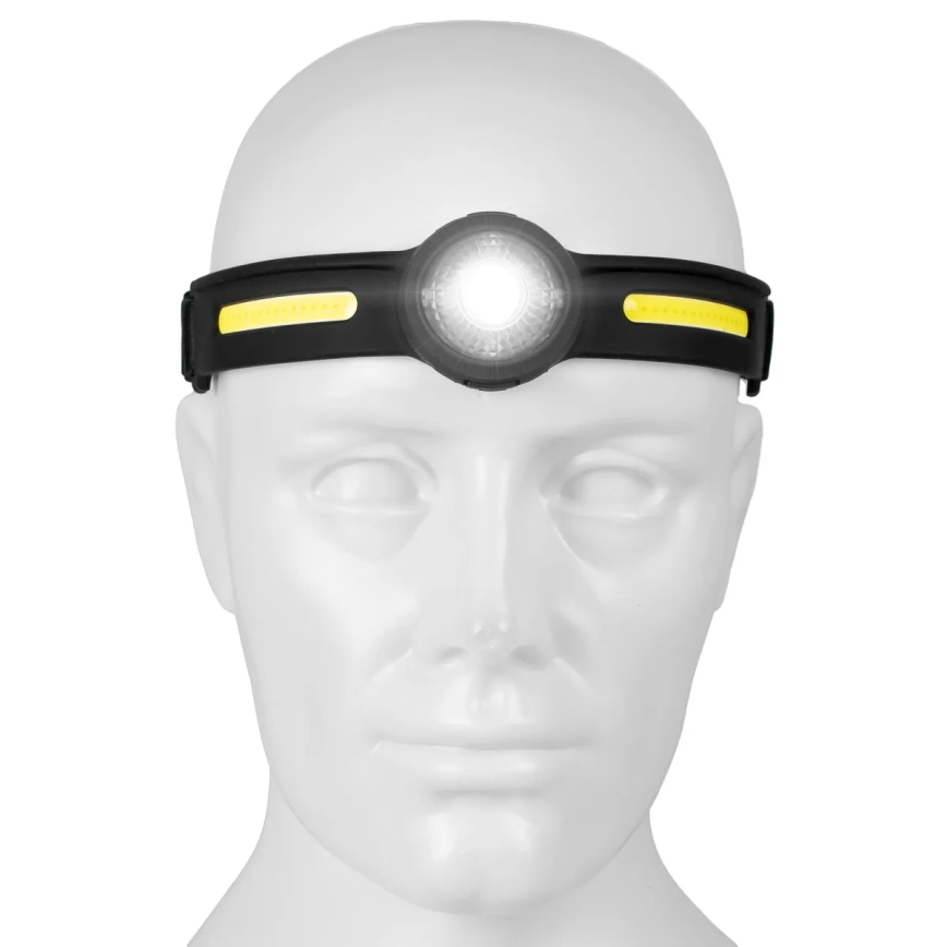 Linterna frontal LED recargable y regulable con luz roja, 550 lm, 5V, IPX4, 600 mAh