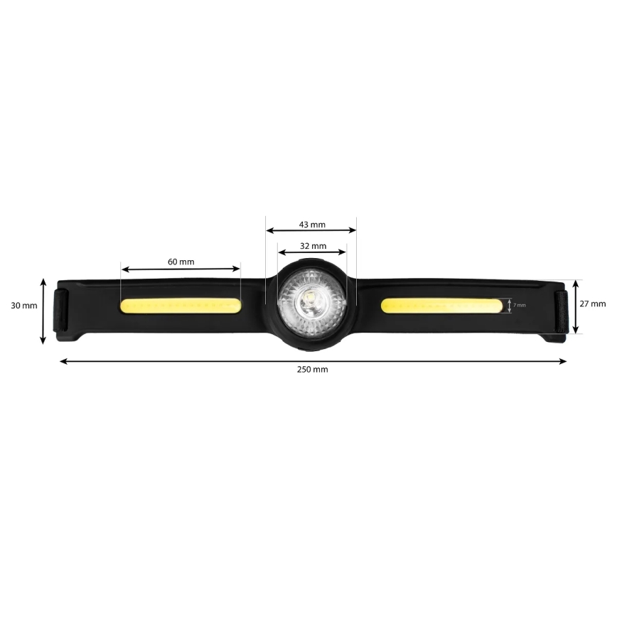 Linterna frontal LED recargable y regulable con luz roja, 550 lm, 5V, IPX4, 600 mAh