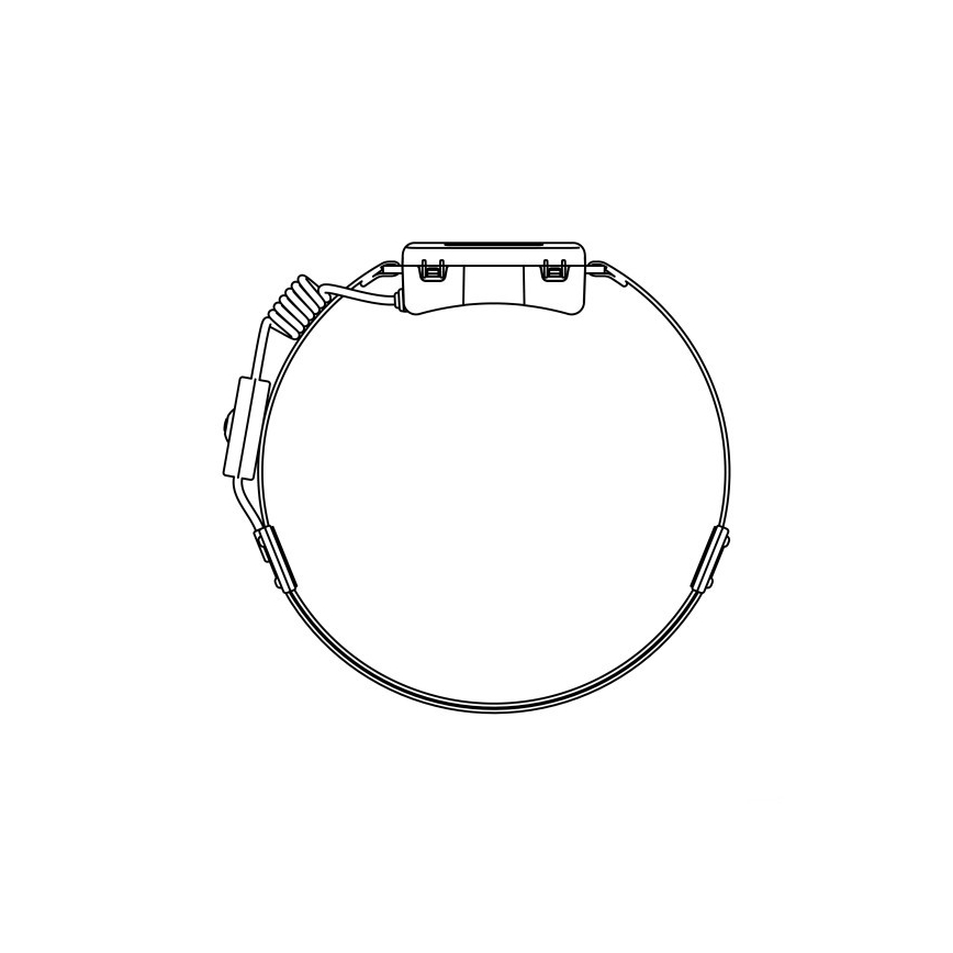 Linterna frontal recargable LED 2 LEDs / 5 V, 180 lm, 900 mAh, negra
