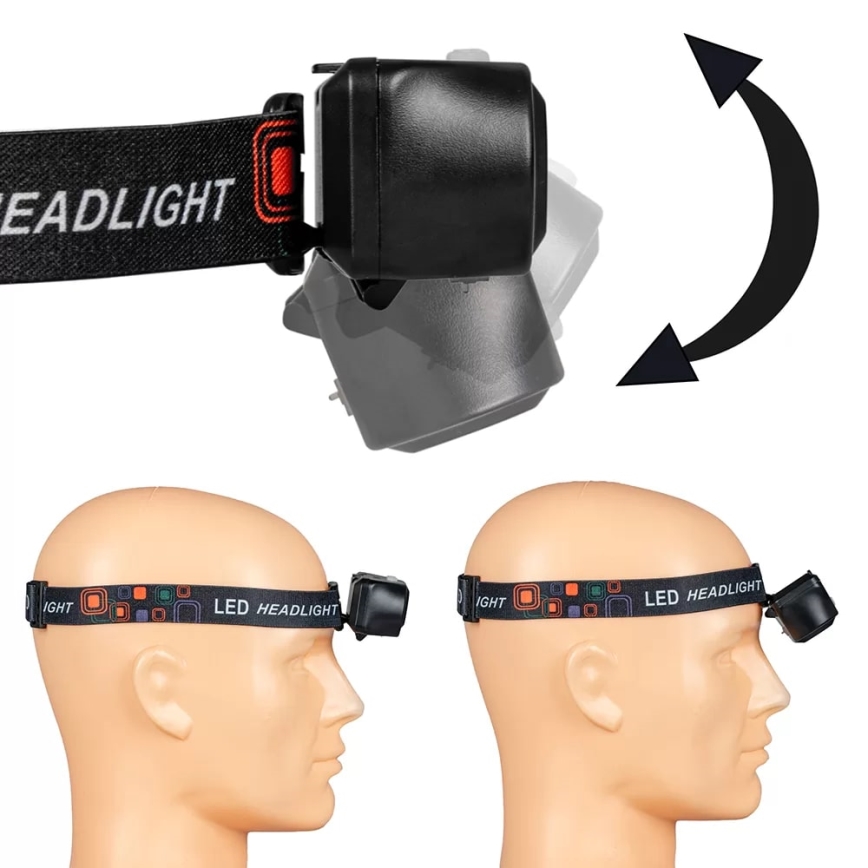 Linterna frontal recargable LED regulable 2xLED/5V IP44 210 lm 2000 mAh