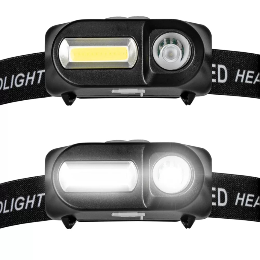 Linterna frontal recargable LED regulable 2xLED/5V IP44 210 lm 2000 mAh