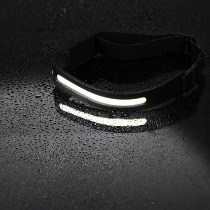 Linterna frontal recargable LED regulable con sensor 2xLED/5V IP44 350 lm 1200 mAh