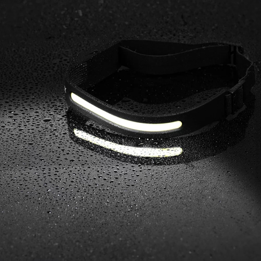 Linterna frontal recargable LED regulable con sensor 2xLED/5V IP44 350 lm 1200 mAh