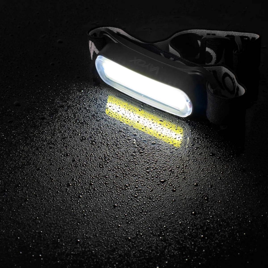 Linterna frontal recargable LED regulable LED/5V IPX4 300 lm 1200 mAh