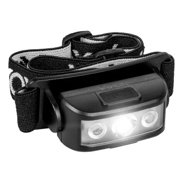 Linterna frontal recargable LED regulable 3xLED/5V IPX4 100 lm 1200 mAh