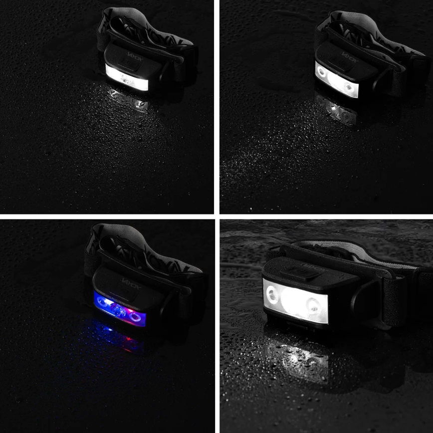 Linterna frontal recargable LED regulable 3xLED/5V IPX4 100 lm 1200 mAh