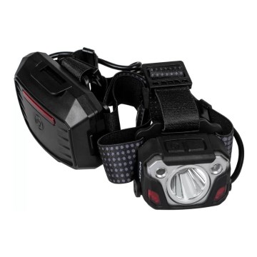 Linterna frontal recargable LED regulable con sensor, función de power bank y luz roja LED/10W/5V IP44 1200 lm 4000 mAh