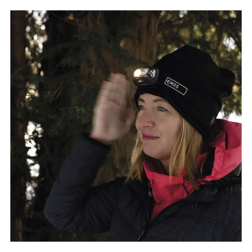 Linterna frontal recargable LED/USB 1200 mAh