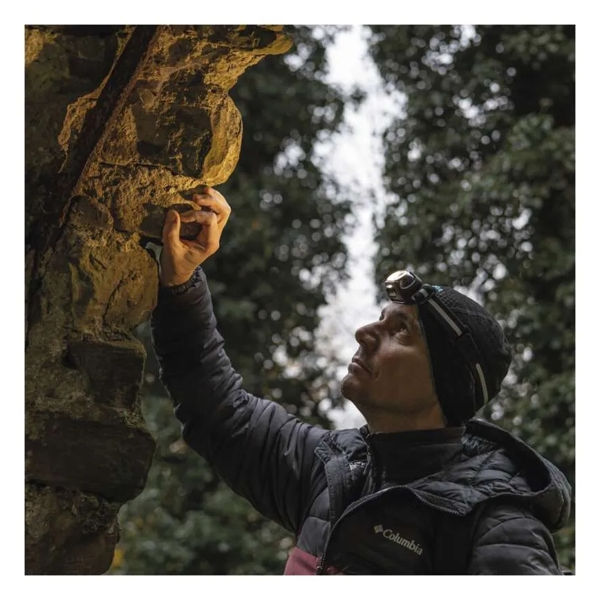 Linterna frontal recargable LED/USB 1200 mAh