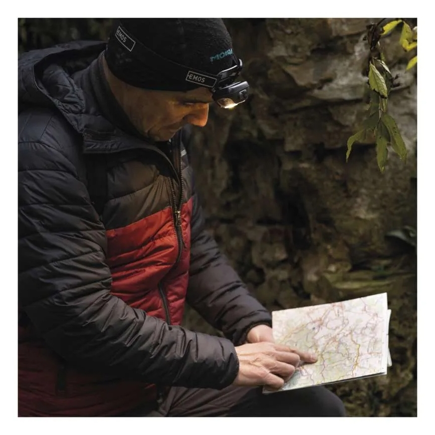 Linterna frontal recargable LED/USB 1200 mAh