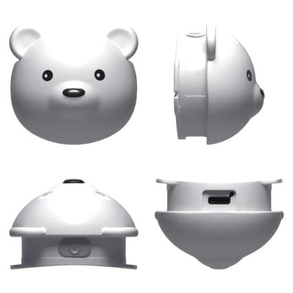 Linterna frontal recargable LED/USB 500 mAh con diseño de oso