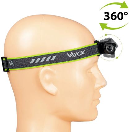 Linterna frontal recargable LED regulable 3 en 1 con luz roja LED/10W/5V IP66 500 lm 800 mAh