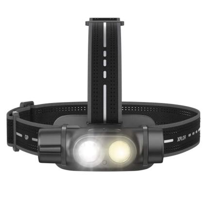 Linterna frontal recargable y regulable LED GP XPLOR PHR19 LED/1x18650/5V IPX8