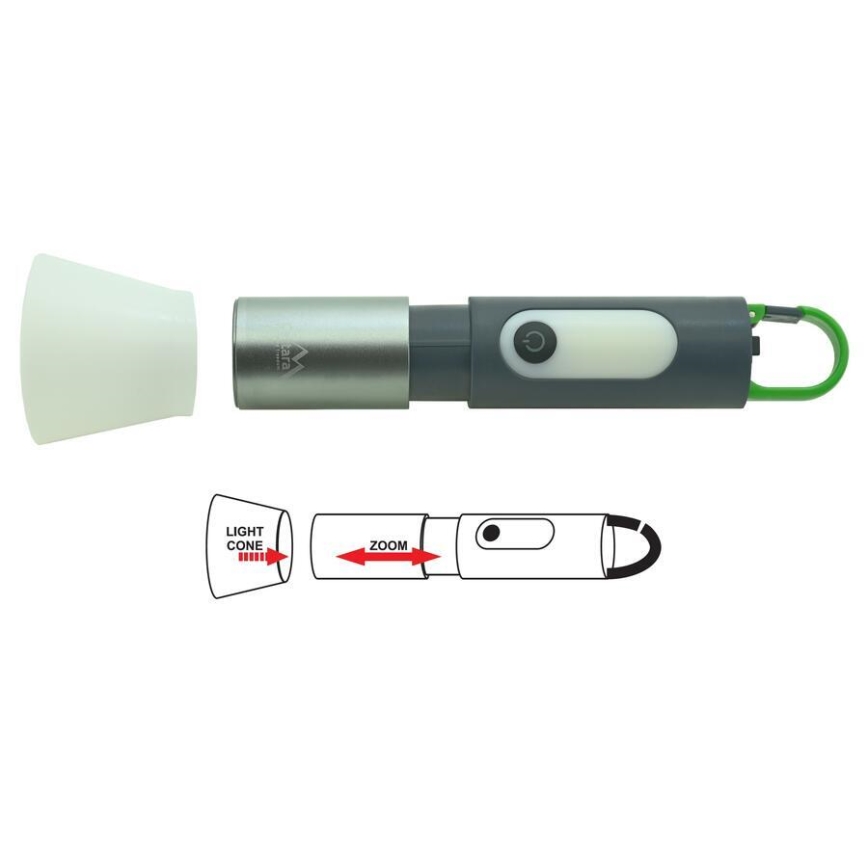 Linterna recargable LED LED/10W/3,7V 750 lm 10h 1500 mAh