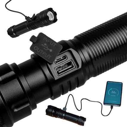 Linterna recargable LED regulable con función de powerbank LED/10W/5V IPX4 600 lm 2000 mAh