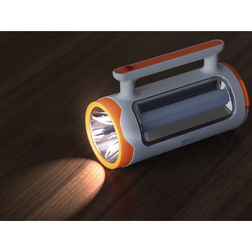 Linterna recargable LED regulable 2 en 1 con función de power bank LED/5W/230V 3500 mAh